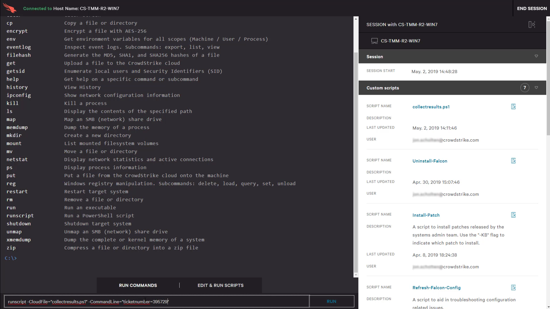 rtr runscript option