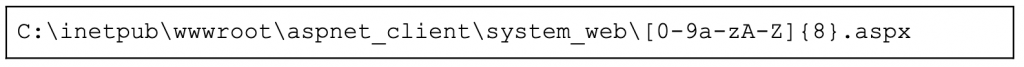 Figure 6. Full file path with Regex string for webshell names