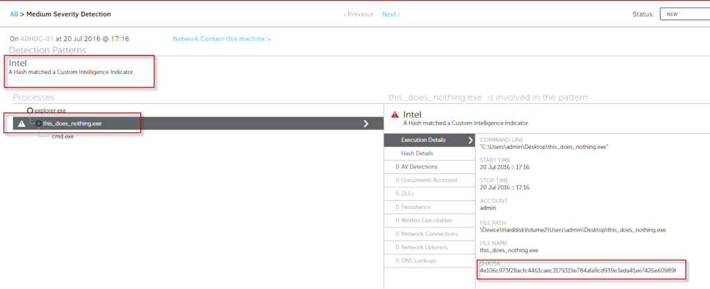 Detection in Falcon