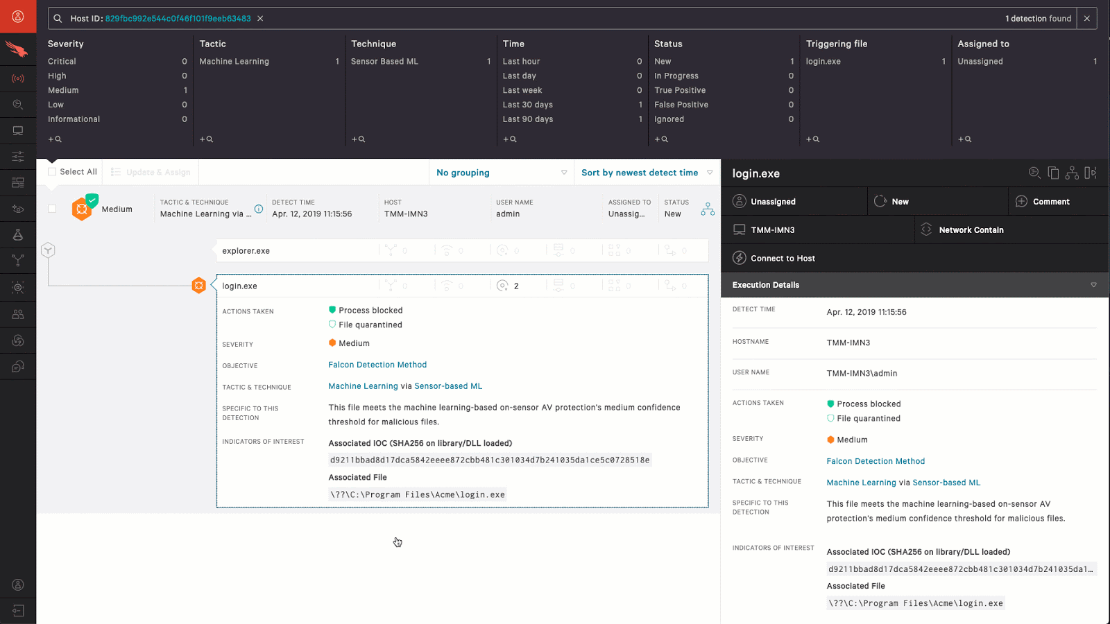 detection connect to host