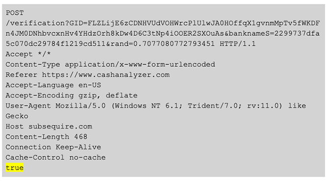 BokBot Proxy: Bot API sends Type 96 validation code