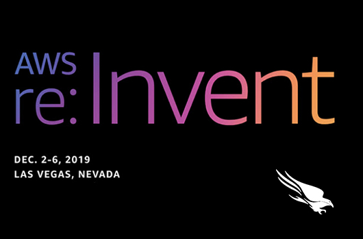 banner for AWS re:Invent conference