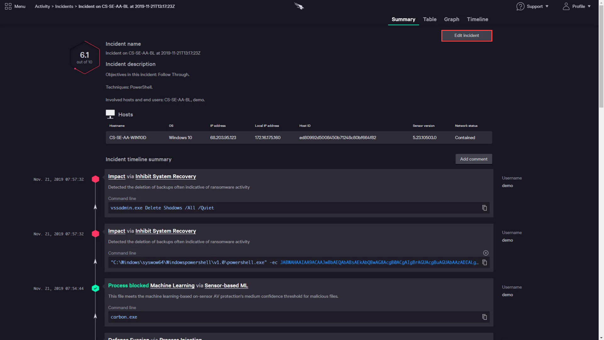 crowdscore incident timeline