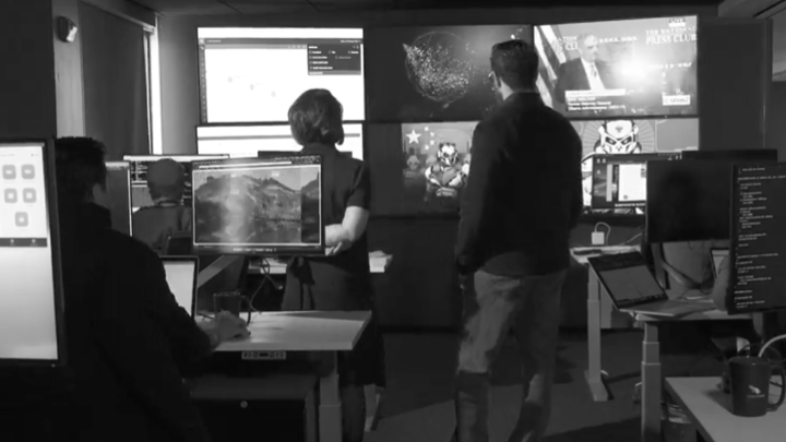 threat hunting experts watching falcon dashboard