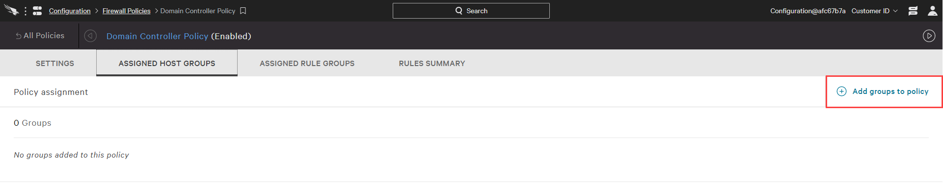 firewall host groups