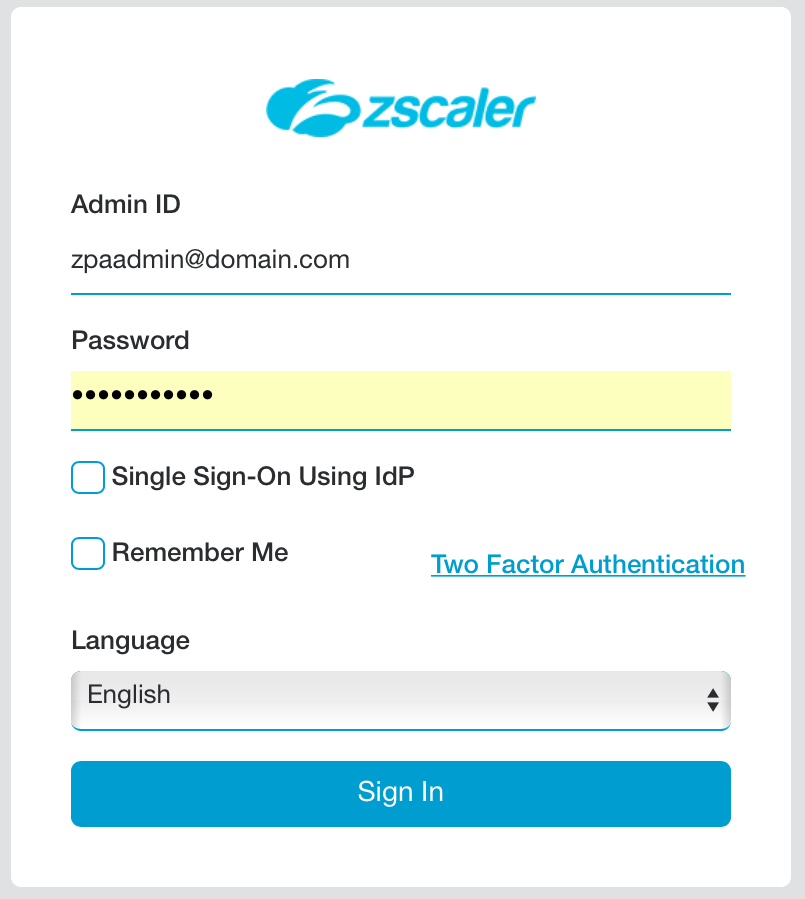 zscaler ZPA login