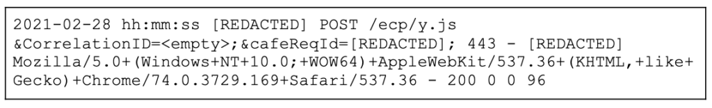 Figure 20. IIS Log