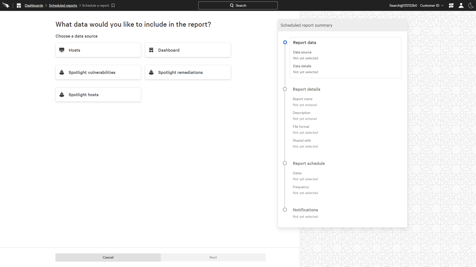 Create Scheduled Report