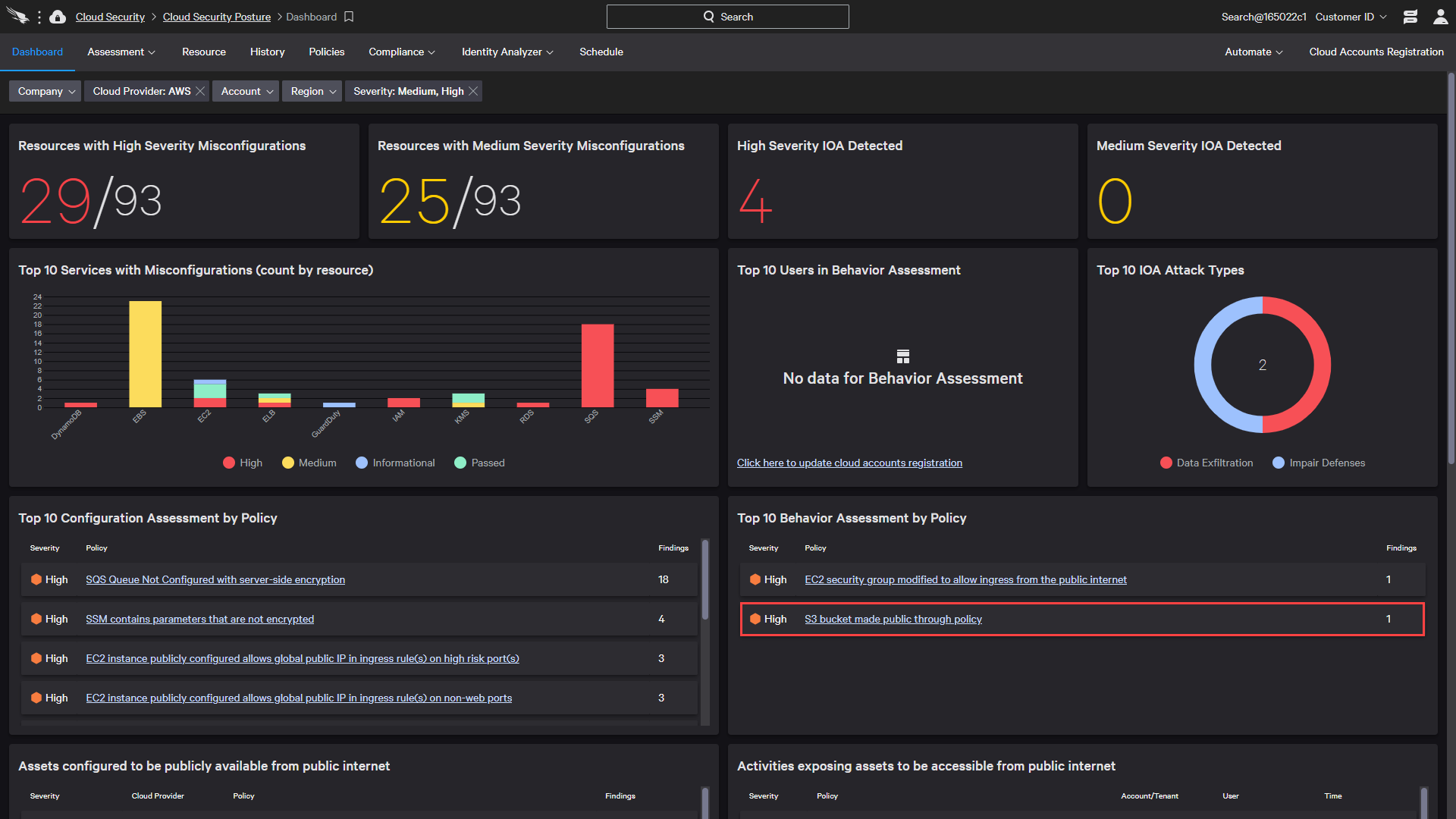 falcon horizon s3 dashboard