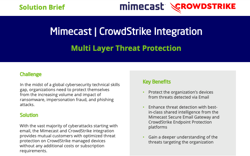 Crowdstrike Mimecast Integration – NYSNIB