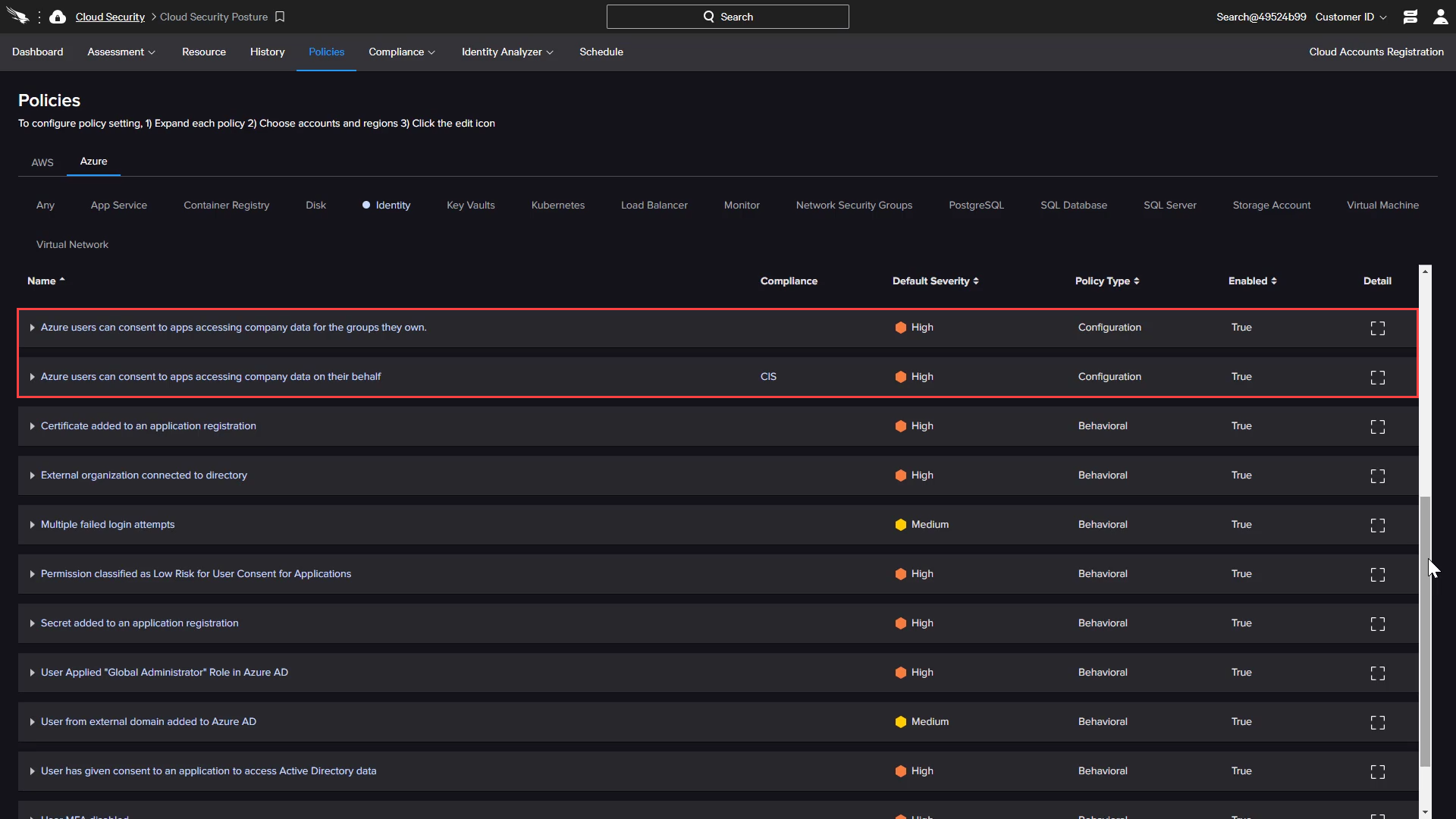 CSPM Azure Identity Consent