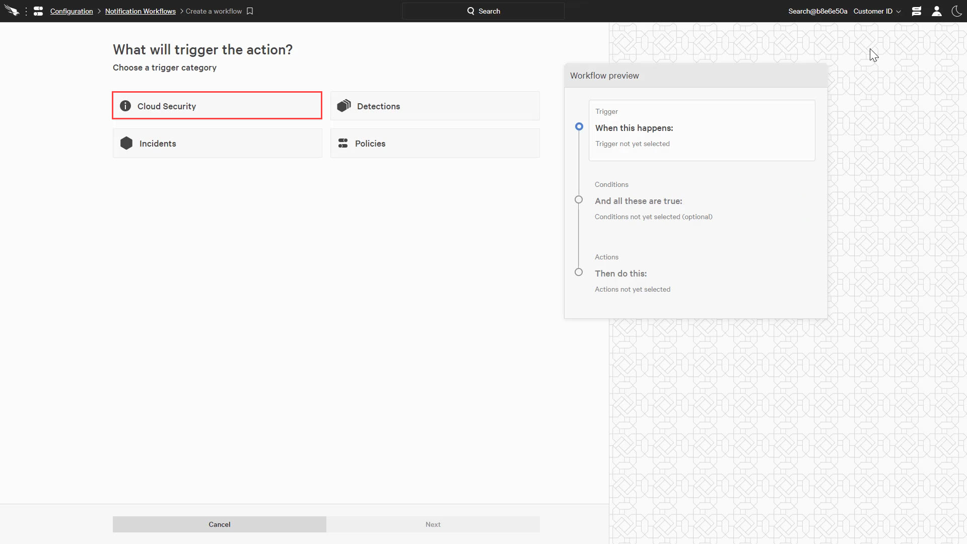 cspm workflows categories