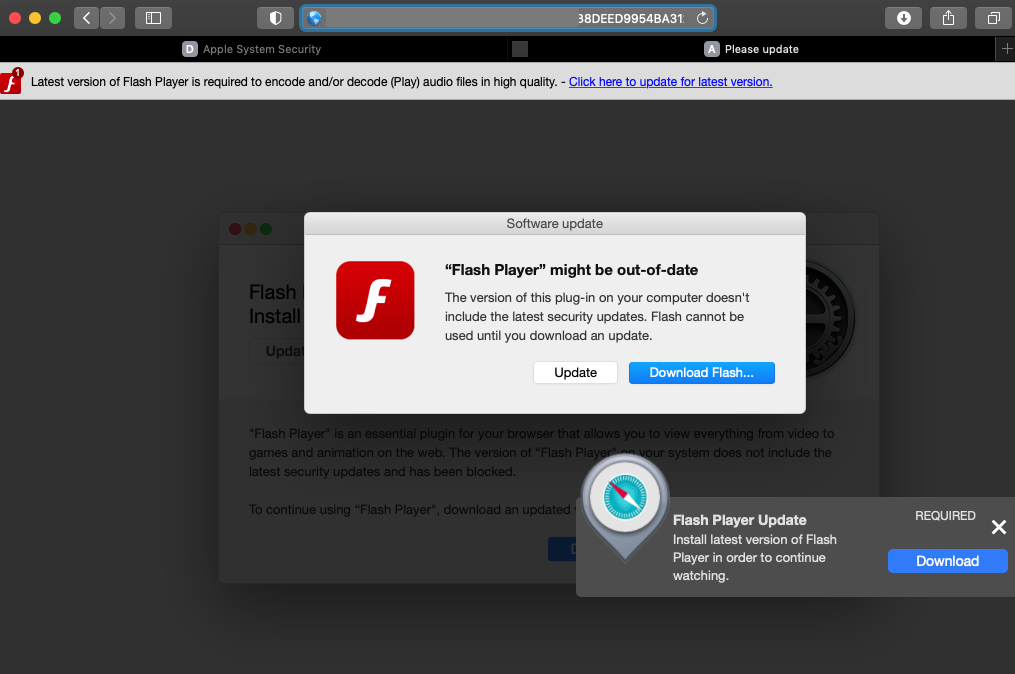 install flash player virus