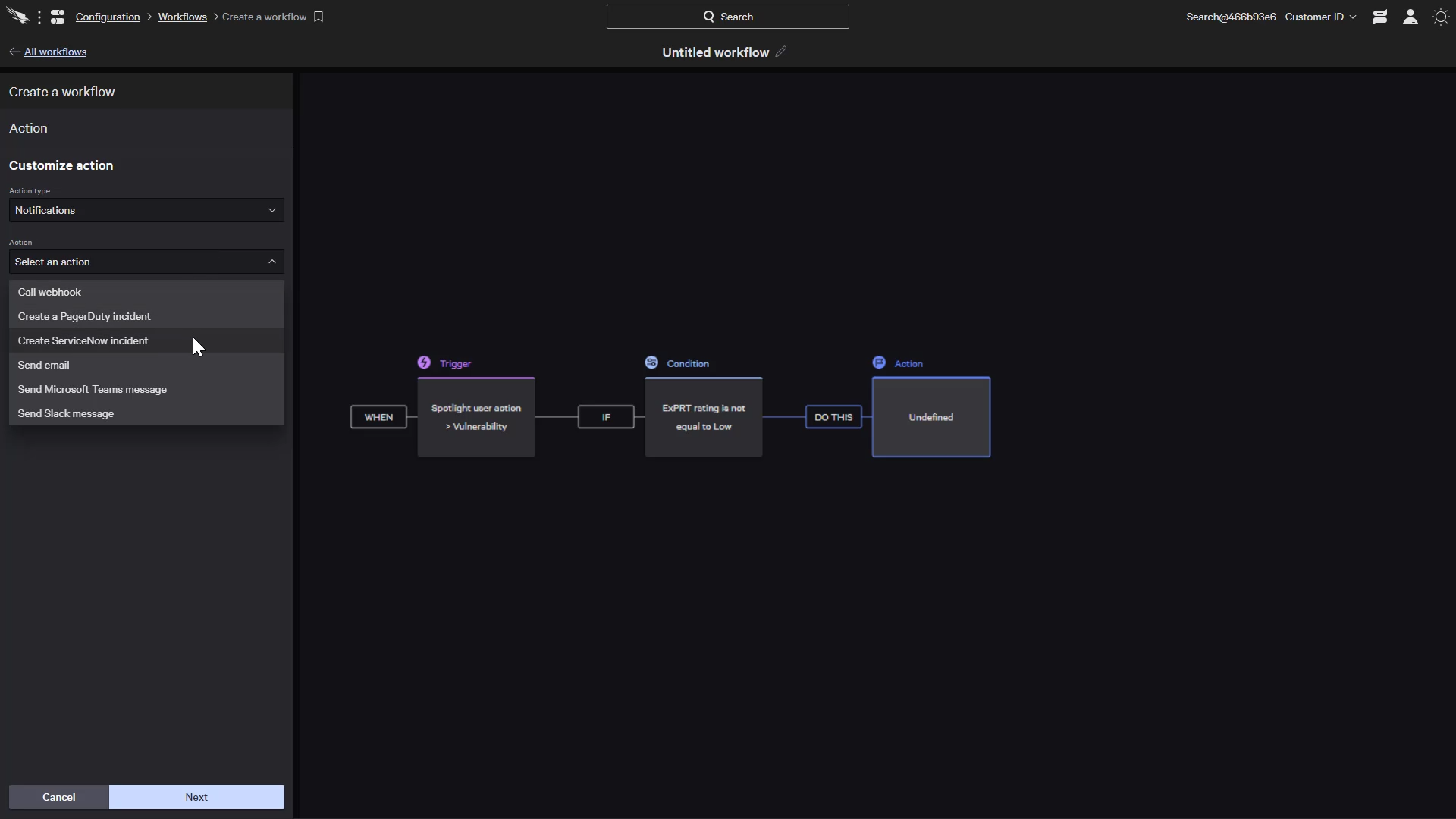 spotlight orchestration actions