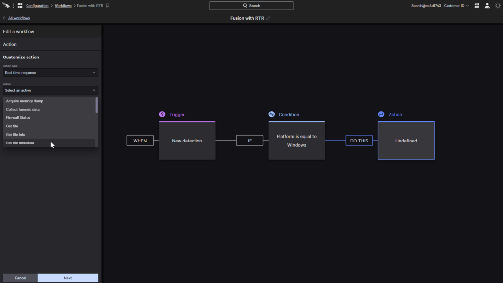 Fusion workflow with a script