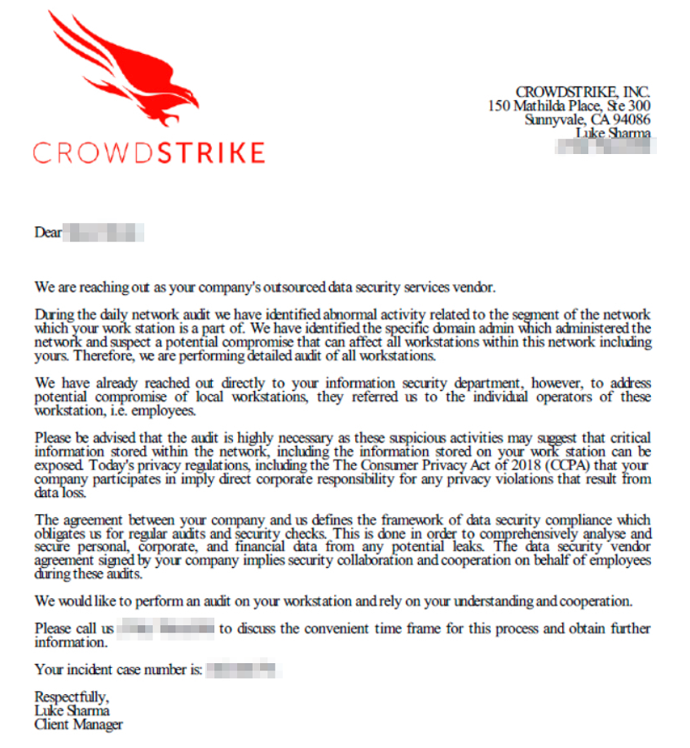 Callback Phishing Campaigns Impersonate CrowdStrike, Different Cybersecurity Corporations