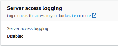 Enabling Server Access Logging