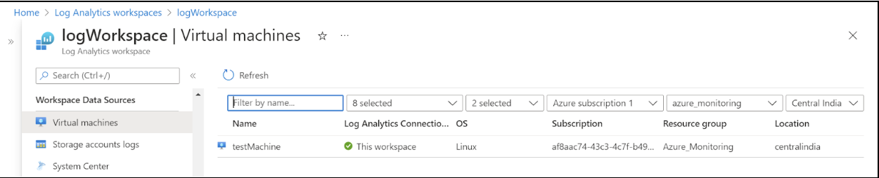 Configuring workspace to connect to virtual machines