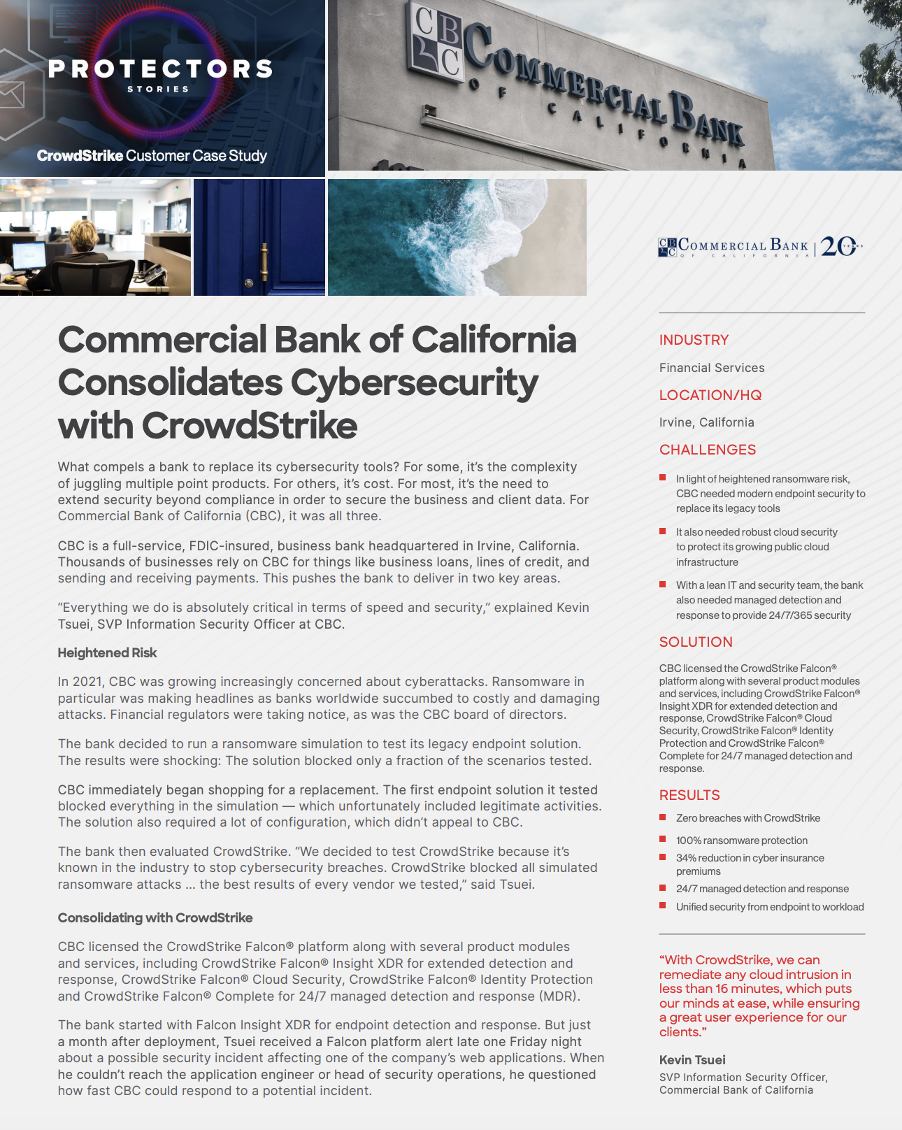 Commercial Bank of California (CBC) Case Study