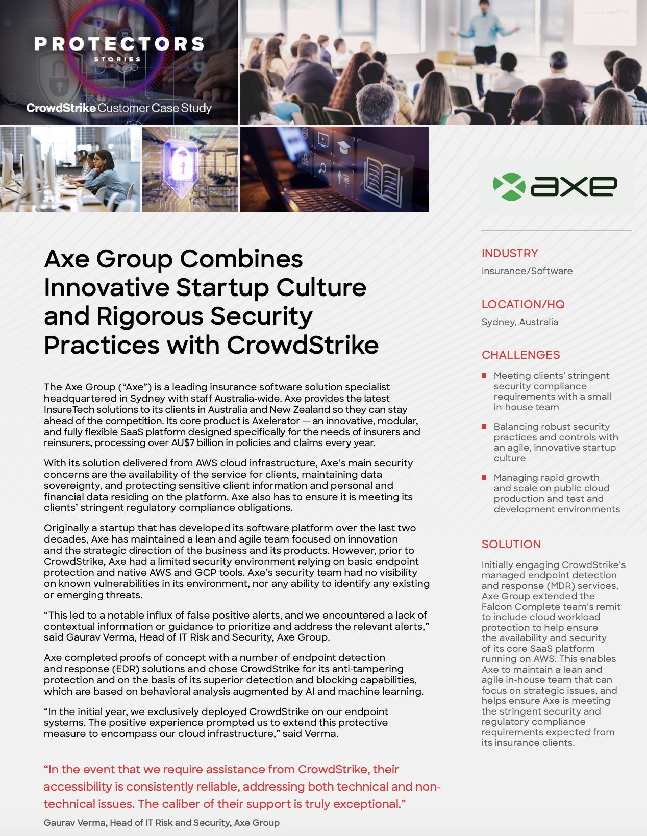 Axe Group Case Study CrowdStrike