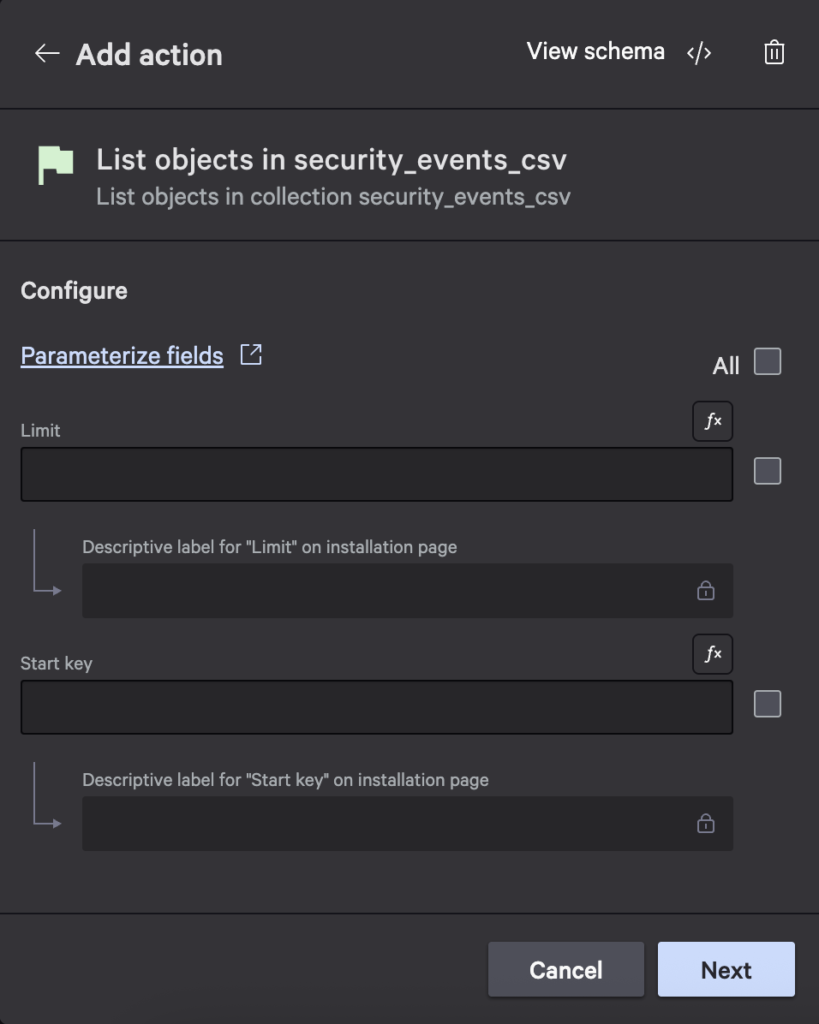 Pagination list - Step 2: List objects