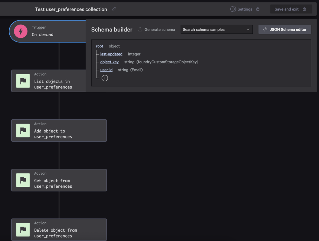 User preferences workflow