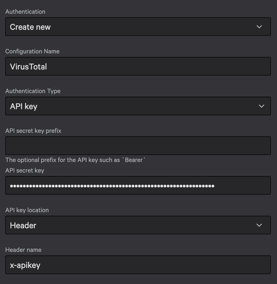Cloud HTTP request configuration