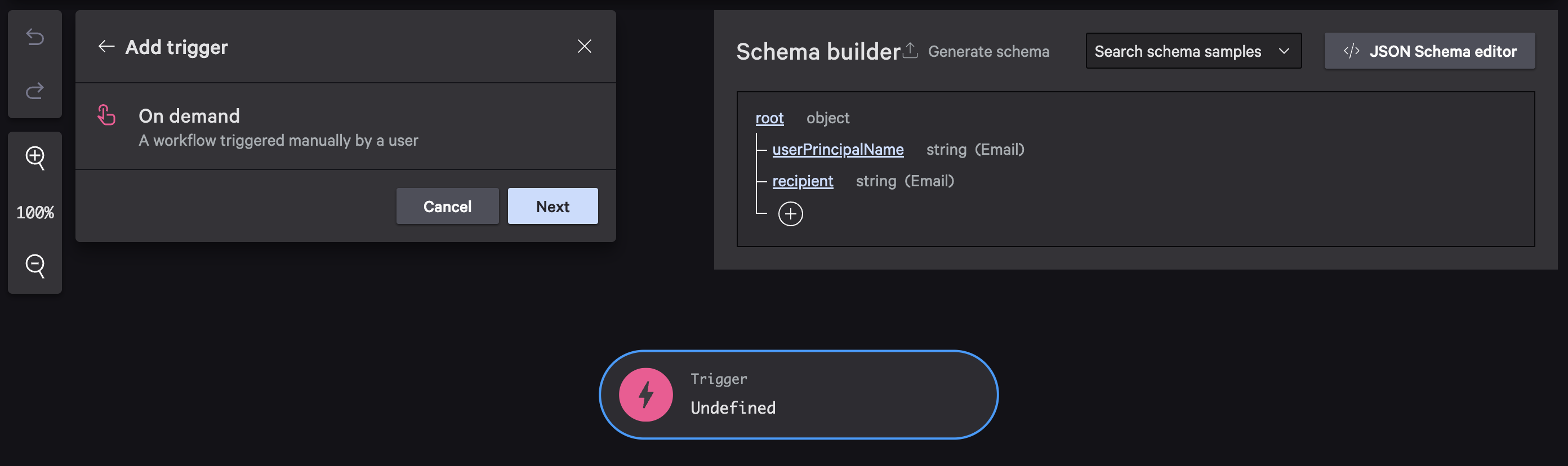 On-demand trigger configuration