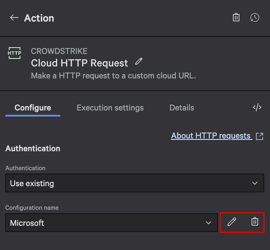 Make a HTTP request to a custom cloud URL