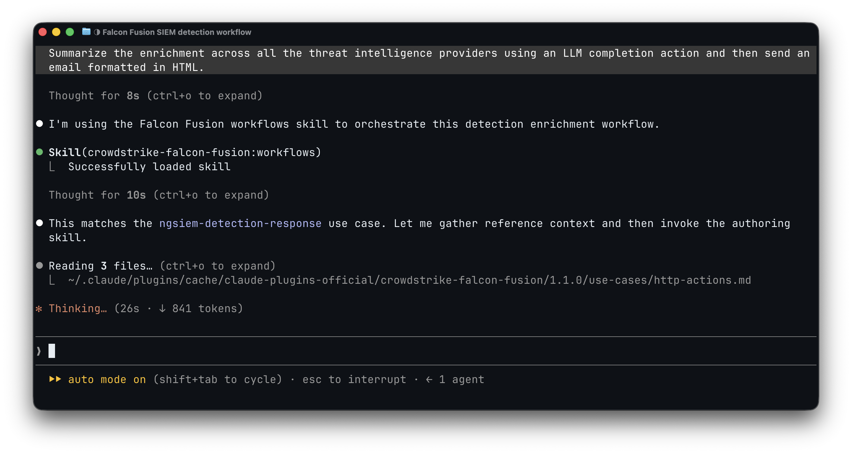 Orchestrator matching use case and gathering reference context